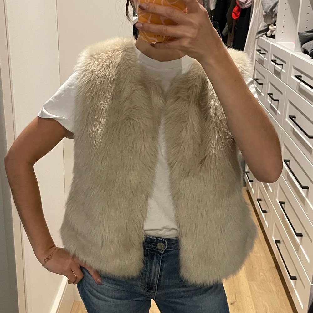 Joie Faux Fur Vest XS